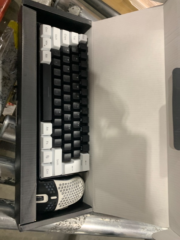 Photo 1 of RedThunder 60% Gaming Keyboard and Mouse Combo, Ultra-Compact 61-Key RGB Backlit Mini Keyboard, Lightweight 7200 DPI Honeycomb Optical Mouse, RGB Wired Gaming Set for PC PS5 Xbox Gamer(Black-White)