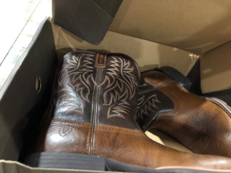 Photo 2 of ARIAT Mens Sport Wide Square Toe Western Boot Peanut Butter/Chaga Brown 13