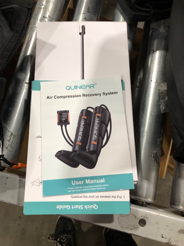 Photo 1 of QUINEAR Professional Leg Recovery System, Cordless Air Compression Boots with Sequential Compression Device, Leg and Foot Massager for Fast Recovery Therapy, Improved Circulation for Athletes(Medium)