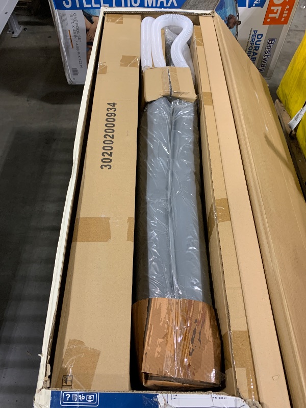 Photo 1 of Bestway Power Steel 16' x 10' x 42" Rectangular Metal Frame Above Ground Swimming Pool Set with 1000 GPH Filter Pump, Ladder, and Pool Cover