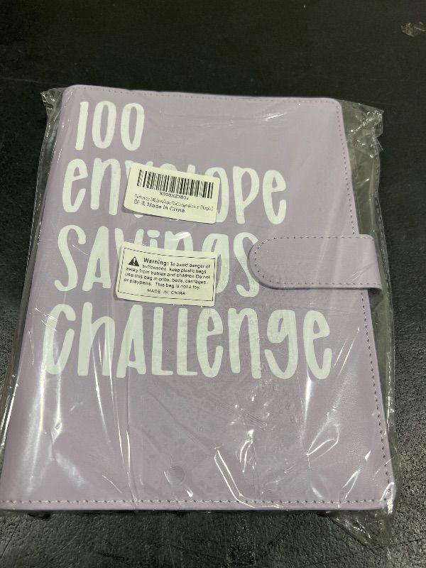 Photo 2 of Yevheniy 100 Envelopes Money Saving Challenge, Money Saving Planner Cash Envelope Budget Binder to Save $5,050, Easy and Fun Way for Budgeting Planner (Purple)