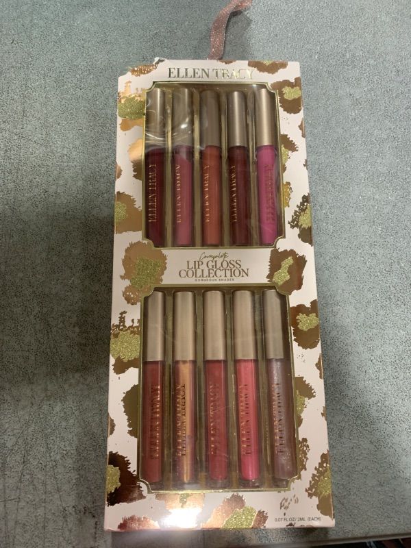 Photo 2 of ELLEN TRACY Lip Gloss Set - 10 Pieces, 2ml Each - Stunning Rose Gold Leopard Shades for Gorgeous Lips