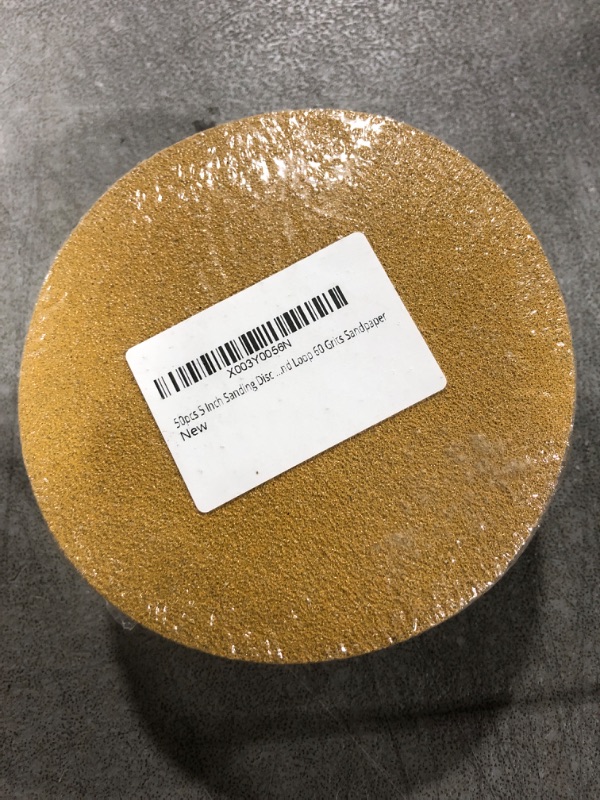 Photo 2 of MFBJXC 50PCS 5 Inch Sanding Discs Hook and Loop Sanding Discs Sandpaper for Random Orbital Sander 60 Grits