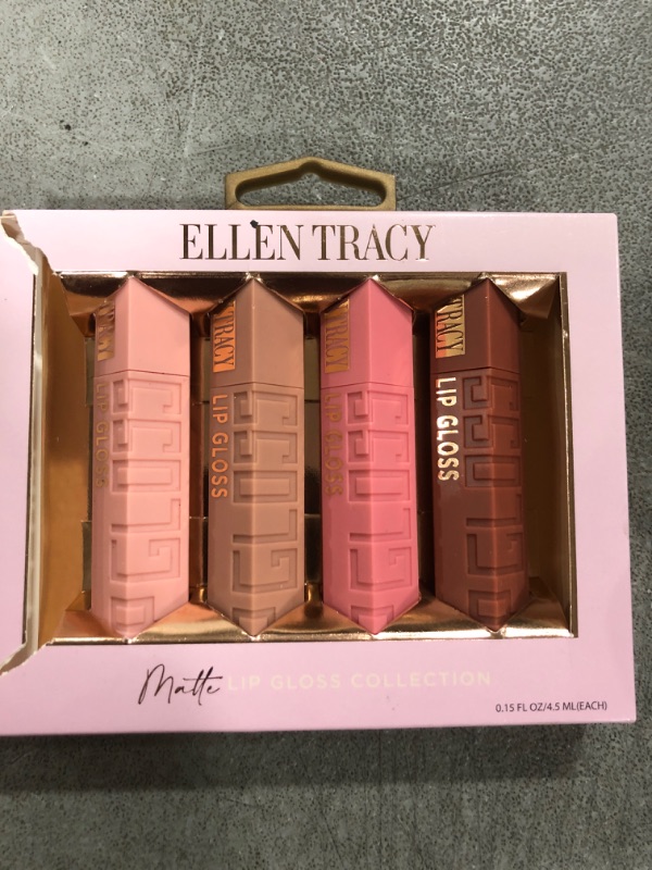 Photo 2 of ELLEN TRACY Lip Gloss - 4-Piece Matte Set: A Stunning Collection of Everyday Elegance for Lips - Long-Lasting, Rich Colors