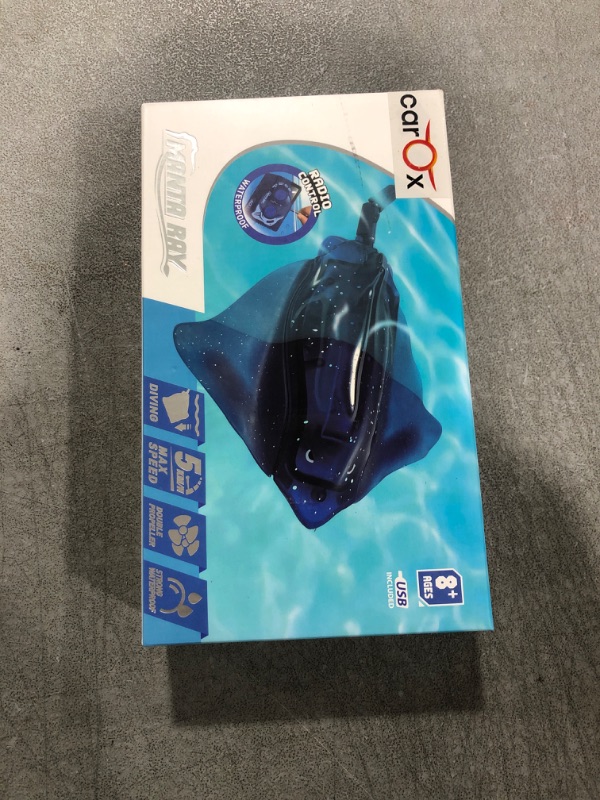 Photo 1 of ASOBI Remote Control Boat, 2.4Ghz RC Boat Stingray Robot Fish Toy with LED Lights for Lake Swimming Pool Bathroom Summer Toys for 4 5 6+ Year Old Boys and Girls Christmas Birthday Gifts