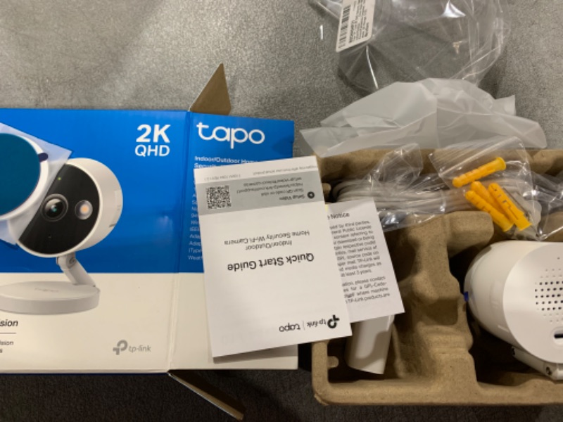 Photo 1 of Tapo TP-Link 2K QHD Security Camera, Indoor/Outdoor, ???? ????? ??????'? ??????, Color Night Vision, Free Person/Pet/Vehicle Detection, Invisible IR Mode, SD Storage, C120