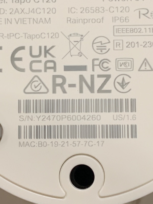 Photo 1 of Tapo TP-Link 2K QHD Security Camera, Indoor/Outdoor, ???? ????? ??????'? ??????, Color Night Vision, Free Person/Pet/Vehicle Detection, Invisible IR Mode, SD Storage, C120