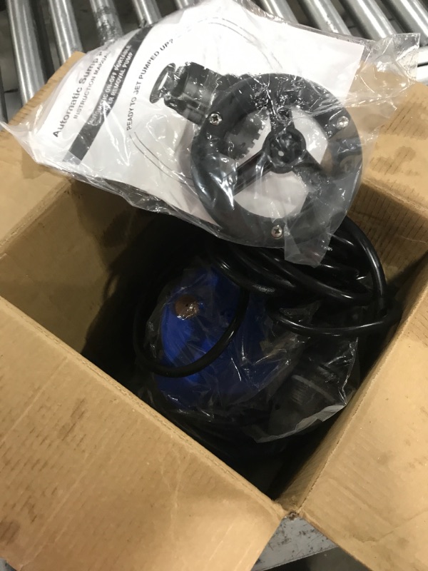 Photo 1 of AgiiMan 1/4HP Automatic Submersible Water Pump, 2200GPH Sump Pump Utility Pump for Pool Draining, Water Removal Pump with 33' Power Cord for Flooded Areas, Swimming Pool, Flooded House Basement, Blue