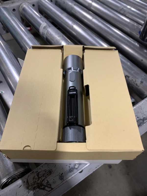 Photo 1 of HOTO LED Flashlight High Lumens, Rechargeable Tactical Flashlight Super Bright, IP68 Waterproof Flash Light with Clip, 5 Modes Handheld Flashlights for Emergency, Outdoor, Camping