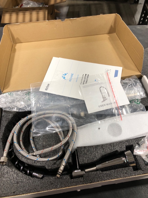 Photo 1 of Kitchen Sink Faucet, Pull Down Kitchen Faucet,Chrome Kitchen Faucet with Sprayer Stainless Steel Single Handle.