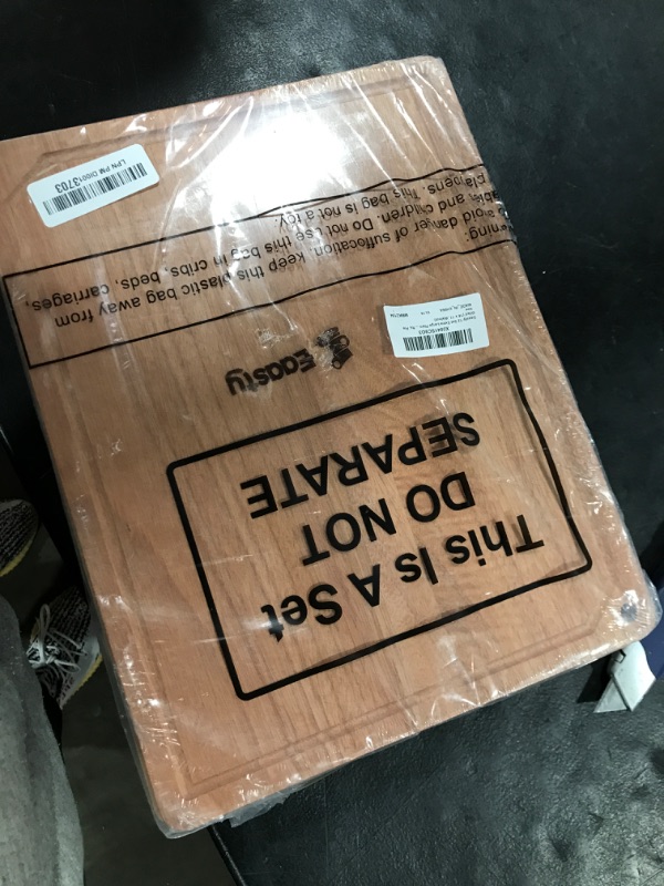 Photo 1 of Eaasty 12 Set Extra Large Plain Cutting Board Bulk Heavy Duty Wood Cutting Boards Set with Juice Groove for Kitchen Wedding Housewarming Crafts Gifts, Pre Oiled (14" x 11",Walnut)