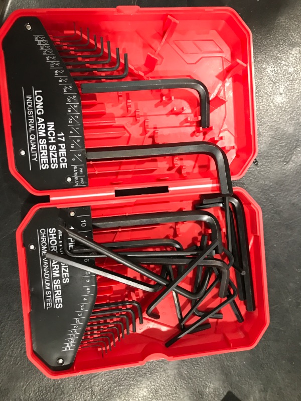 Photo 1 of LOZAGU 35-Piece Allen Wrench Sets Metric and Standard Hex Key Set, Allen Key Set, MM(0.7mm-10mm) SAE(0.028"-3/8), Chrome Vanadium Steel