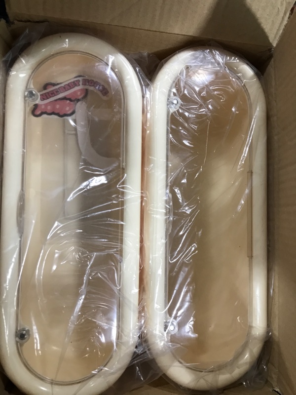 Photo 1 of CESTATIVO 2 Pack Clear Display Case for Figures, Wall Mounted Acrylic Display Box with Magnetic Door, Dustproof Showcase for Collectibles Mini Funko Pop Popmart Action Figures (Cream)