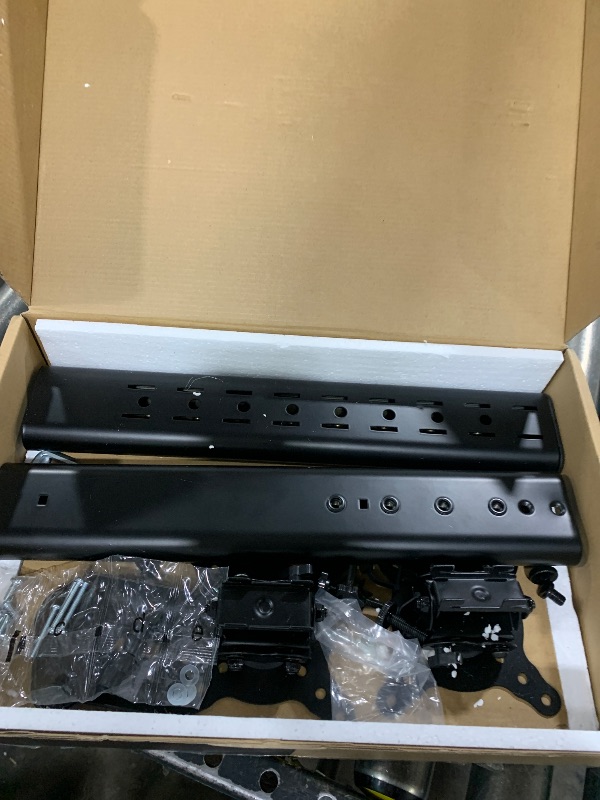 Photo 1 of Dual Monitor Stand - Vertical Stack Screen Free-Standing Monitor Riser Fits Two 13 to 34 Inch Screen with Swivel, Tilt, Height Adjustable, Holds One (1) Screen Up to 44Lbs