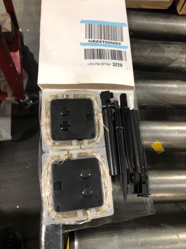 Photo 1 of Joomer Solar Christmas Lights Outdoor, 2Pack Total 80FT 240LED 8 Modes Solar Fairy Lights, Waterproof String Lights for Christmas Decoration (White)