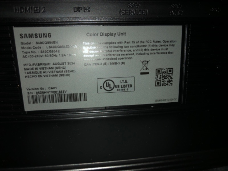 Photo 1 of 49" Odyssey 1000R Curved Dual QHD 240Hz 1ms FreeSync Gaming Monitor with HDR1000 (HDMI x2, DP, USB)