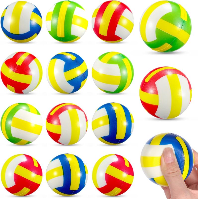 Photo 1 of 30 Pieces Mini Volleyball Stress Balls 2.36 Inch Foam Sports Balls Tiny Volleyball Toys for Children for Stress Relief, Party Favor Toys, Ball Games (Colorful)