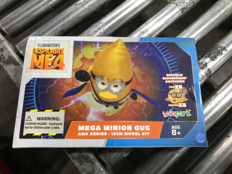 Photo 2 of Minions Despicable Me 4 Toys,5.1 Inch Mega Gus Action Figures,6 Interchangeable Expressions and Rotatable Head Minion Model Kits?Gifts for Kids Ages 8 Years & Older