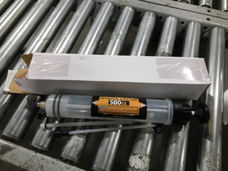 Photo 2 of Tomorotec 500CC Automotive Fluid Extractor, Manual Oil Extraction/Fill Pump, Oil Change Syringe for Vehicles, Farm Equipment, Efficient w/ Quick-Connect Hose for Engine Oils, Brake Fluid, Lubricants