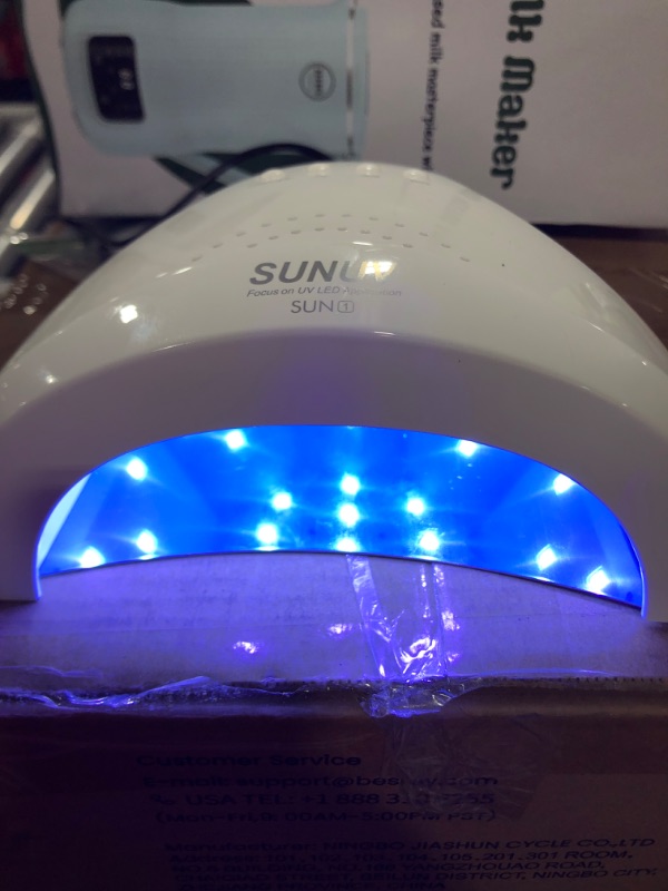 Photo 2 of UV LED Nail Lamp, SUNUV Gel Nail Light for Nail Polish 48W UV Dryer with 3 Timers SUNone