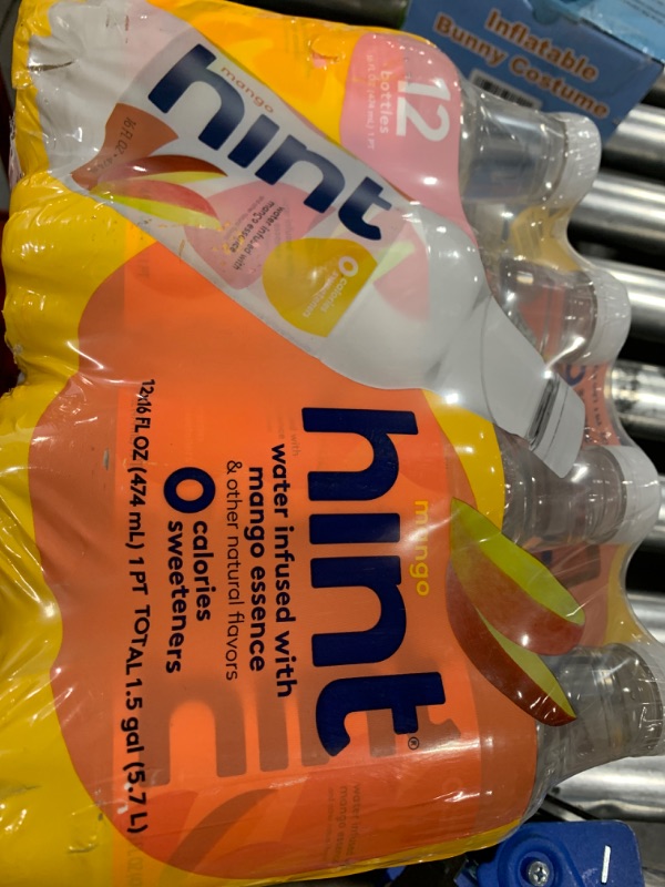 Photo 2 of Hint Water Mango, Pure Water Infused with Mango, Zero Sugar, Zero Calories, Zero Sweeteners, Zero Preservatives, Zero Artificial Flavors, 16 Fl Oz (Pack of 12)
