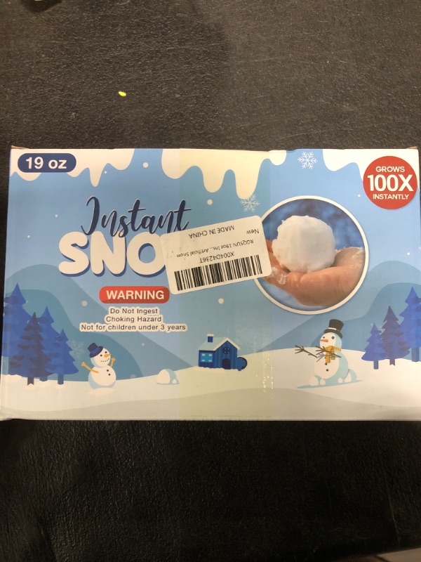 Photo 1 of RGQSUN 19 Ounces Instant Snow Powder Artificial Instant Snow,Fluffy Fake Snow Decoration Snow Sensory Play for Cloud Slime,Snowball Fights,Christmas Decor,DIY,Crafts,Photography