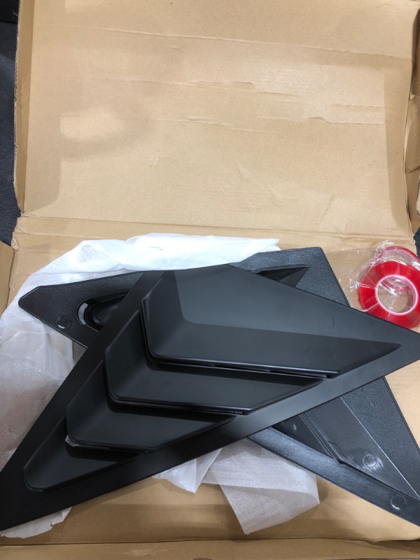 Photo 1 of Thenice for 11th Gen Civic Racing Style Rear Side Window Louvers Air Vent Scoop Shades Cover Blinds Compatible with Honda Civic Hatchback Type R 2022 2023 2024 2025 -Matt Black