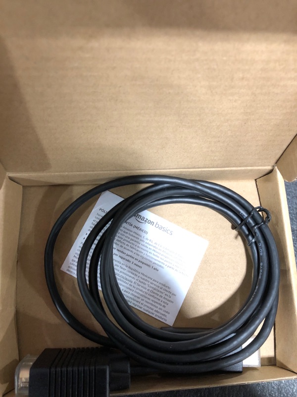 Photo 1 of Amazon Basics HDMI (Source) to VGA (Display) Cable (NOT Bidirectional), Gold-Plated, 6 Feet, Black