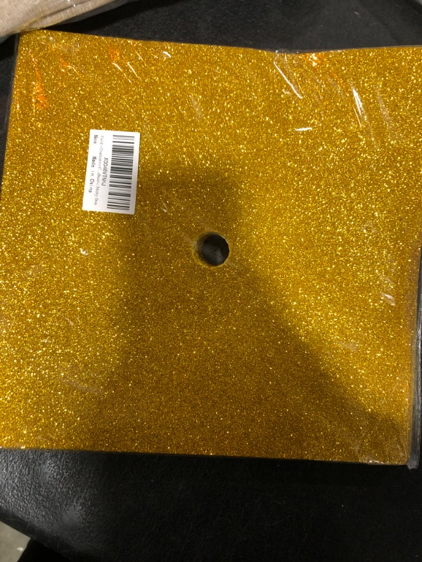 Photo 2 of 10 Sheets Glitter Construction Paper for Graduation Cap Topper Decorations Heavyweight Premium, Glitter Cardstock for Graduation Hat Decor, Grad Cap Cover Blank Cardstock to Decorate DIY Custom| Gold