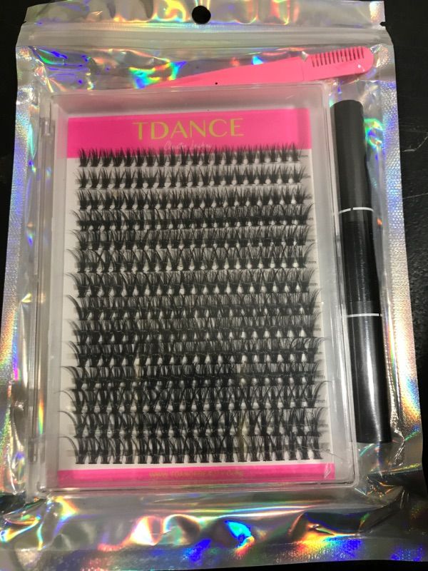 Photo 2 of TDANCE DIY Lash Extension Kit 280 PCS Cluster Lashes Kit with D Curl,9-16mm Mix Lash Clusters, Lash Bond and Seal, Lash Applicator for DIY Eyelash Extension Kit at Home(40D-0.07D-9-16MIX Kit)