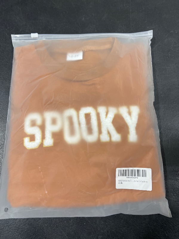 Photo 2 of ADXSUN Toddler Boy Girl Halloween Outfit Pumpkin/Spooky Sweatshirt Fall Hoodie Top Clothes Brown   2/3  Y