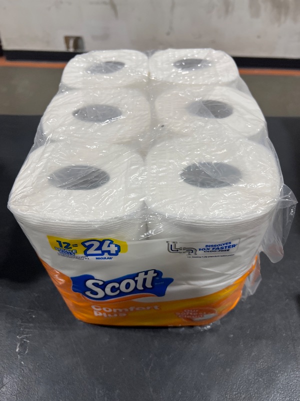 Photo 2 of Scott ComfortPlus Toilet Paper, 12 Double Rolls, 231 Sheets per Roll, Septic-Safe, 1-Ply Toilet Tissue Double Roll 231 sheet (Pack of 12)