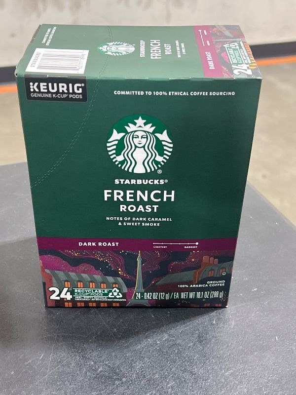 Photo 2 of Starbucks 011067985 French Roast K-Cups, 24/Box (9737) French Roast 10.08 Ounce (Pack of 1)  bb  05-01-2025