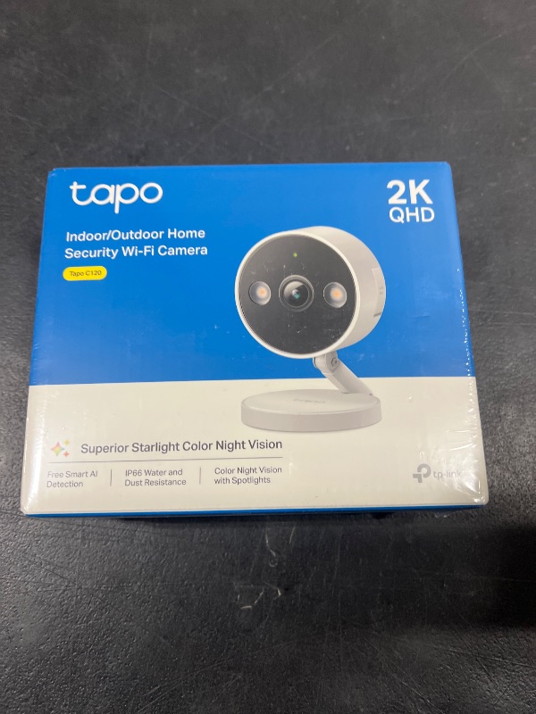 Photo 3 of Tapo TP-Link 2K QHD Security Camera, Indoor/Outdoor, ???? ????? ??????'? ??????, Color Night Vision, Free Person/Pet/Vehicle Detection, Invisible IR Mode, SD Storage, C120