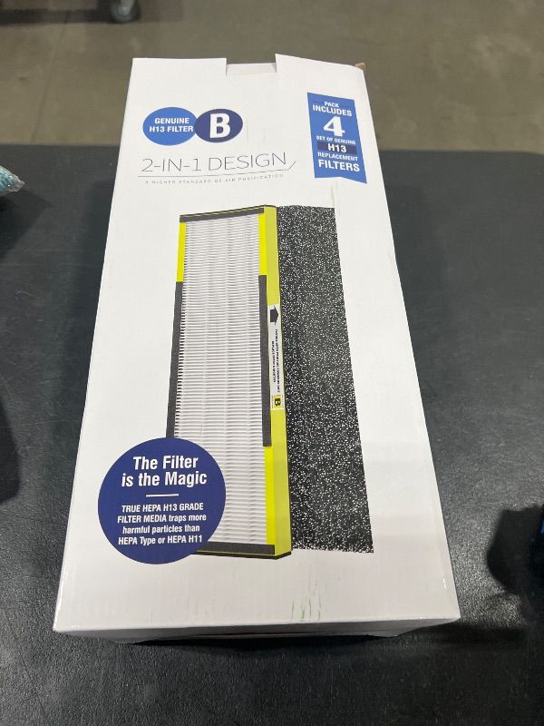 Photo 2 of [ELOWOKE] 4-Pack 4825 HEPA Filter B Compatible with Germ-Guardian Air Purifier Filter Replacement for Model FLT4825 AC4825 AC4300 and more, 4X H13 HEPA Filters and 10X Carbon Pre-Filter