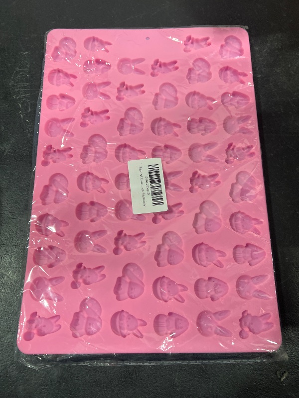 Photo 2 of 2 Pack Silicone Molds Mini 83 Cavity Mini Egg Gummy Mold and 58 Cavity Bunny Candy Mold for Jello, Cookie, Cake Decoration