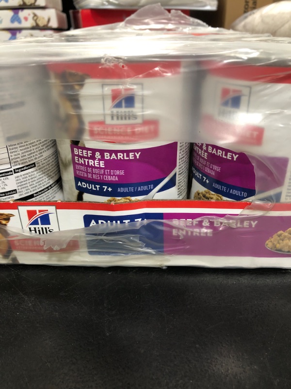 Photo 3 of Hill's Science Diet Adult 7+ Beef & Barley Entree Canned Dog Food, 13 oz., Case of 12