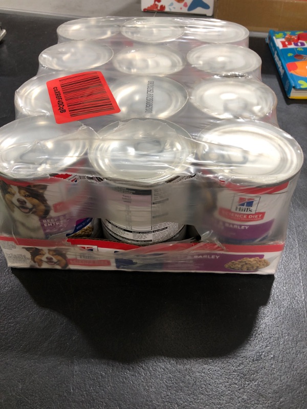 Photo 1 of Hill's Science Diet Adult 7+ Beef & Barley Entree Canned Dog Food, 13 oz., Case of 12