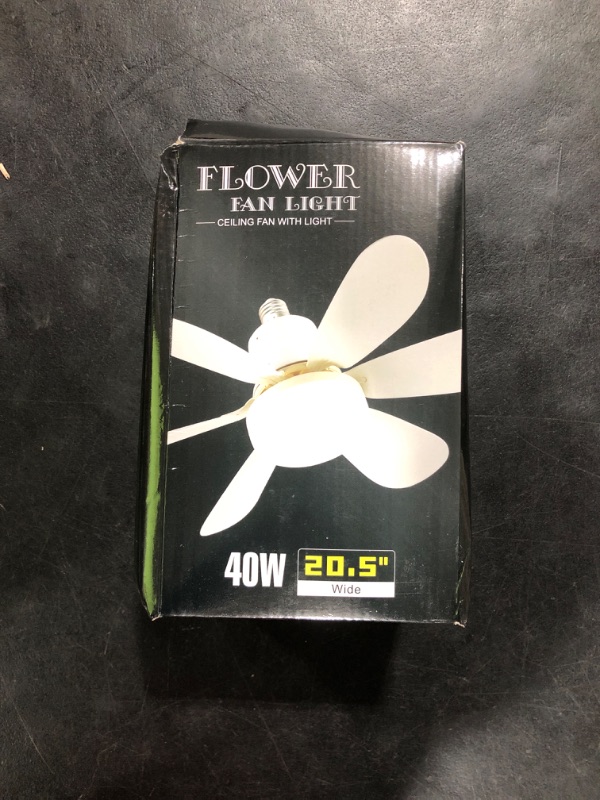 Photo 1 of Kaqiluo Socket Fan Light with Remote, 20.5’’ Screw in Ceiling Fan in Light Socket, LED Light Bulb Fan with 3 Color, 2000Lumens, 3000K-6500K, Ceiling Fans with Lights for Bedroom/Kitchen/Garage
