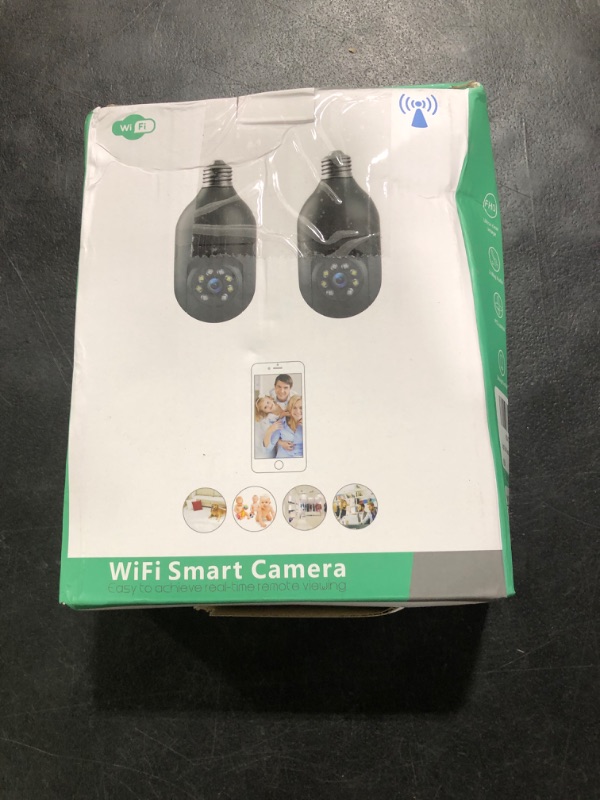 Photo 1 of Light Bulb Security Camera 5G WiFi 2K Light Socket Security Cameras Wireless Outdoor EseeCloud, 360 Screw in Sight Bulb Motion Detection Siren Alarm Lightbulb Camera 2-Way Audio Color Night Vision