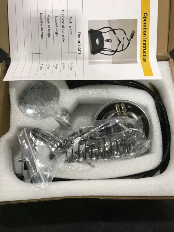 Photo 1 of Soldering Station Helping Hands with Magnifying Glass Third Hand Stand Solder Tool PCB Holder Circuit Board Soldering Kit - Heavy Duty Base Plate | Four Flexible Arms