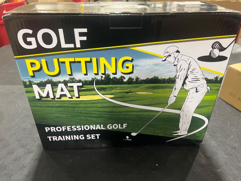 Photo 1 of Putting Mat - Putting Green Indoor with Ball Return, Golf Training Aid Mats Practice Game for Office Home, Golf Equipment for Father's Day Men Golfers