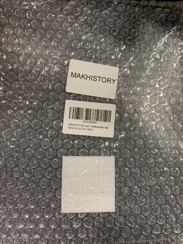 Photo 1 of MAKHISTORY All-in-one Telescoping Binder Notebook-Black, Refillable 3 Ring Binder with Clear Front Cover+Catalog Pocket+5 Subject Dividers+1 Movable Pocket Folder+60 Sheets Notepaper