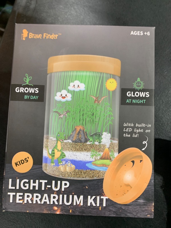 Photo 1 of Light-Up Dinosaur Terrarium Kit for Kids, Educational Science Toys for Kids Ages 6 7 8-12 Year Old Girls Boys, DIY Arts Crafts Projects Grow Toys Creative Birthday Children Gift
