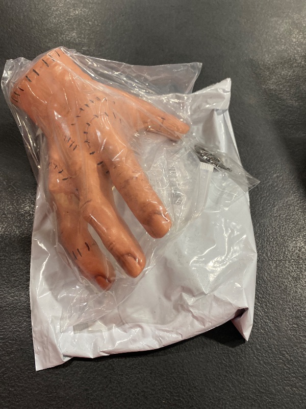 Photo 1 of Bairuly Fake Hand, Thing Hand, with Cosplay Hand by Addams, for Wed Hands Cosplay with “W”Pendant Neckalce - Fake Hands for Halloween Decoration Prop