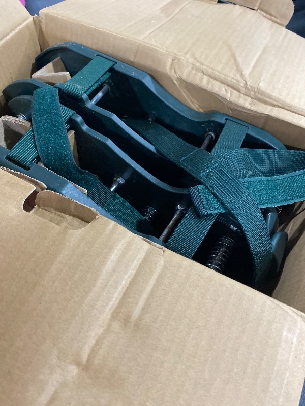 Photo 1 of Lawn Aerator Shoes with Spring Base–Free-Installation,Lawn Aerator Tool with Automatic Leaf and Dirt Cleaning,Heavy-Duty Spike Shoes for Lawn Care,Adjustable Laces–Perfect for Lawn and Yard!?Green?