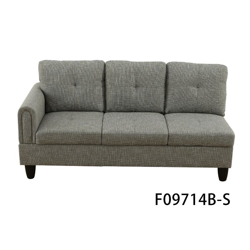 Photo 3 of Flannel Living Room Furniture Set, 4-Seat Couches and Sofa, L Shaped Couch Sectional Sofa for Home, Apartment, Dorm
**(No Ottomans)**