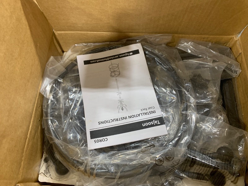 Photo 1 of Tajsoon Coat Rack Stand with Umbrella Holder, Free standing Coat Hanger Stand with Umbrella Stand, Entryway Coat Rack to Hold Clothes Hats Bags,Coat Stand with 12 Hooks, for Living Room Bedroom Office