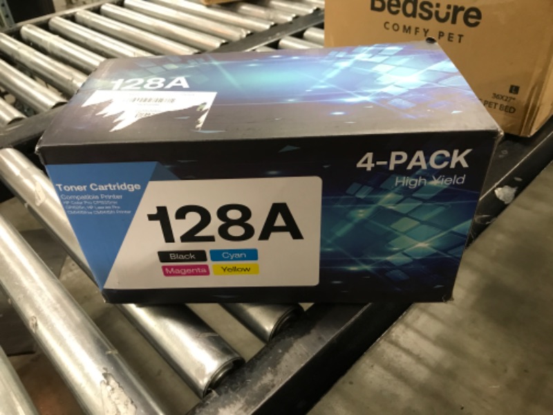 Photo 2 of 128A Toner Cartridges High Yield Compatible for HP 128A CE320A CE321A CE322A CE323A Work with HP Laserjet Pro CM1415fn CM1415fnw CP1525n CP1525nw Printer (Black Cyan Yellow Magenta, 4 Pack)