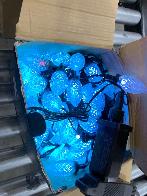 Photo 1 of iBaycon Smart C9 Christmas Lights, 100 LED 65ft Bluetooth Outdoor Lights String, APP Remote Controlled, Music Sync Color Changing RGB Connectable Xmas Lights for Christmas Holiday Decorations